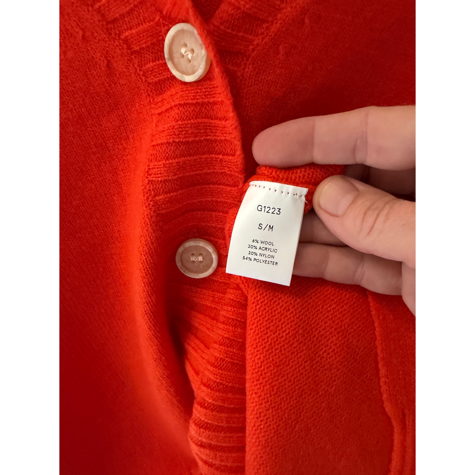 Nwt Kerisma Gwendyth Cardigan Orange Flame V Neck S/M $108 Retail — image 6 of 8